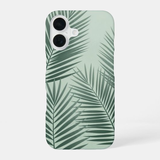 Retro Stylized Tropical Fronds iPhone 16ケース (裏面)