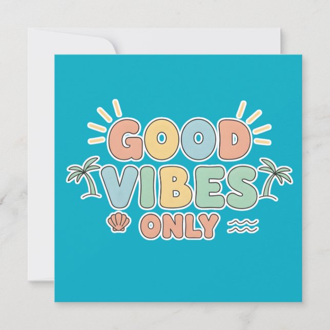 Retro Summer Beach Aesthetic Pastel Typography Art (正面)