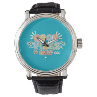 Retro Summer Beach Aesthetic Pastel Typography Art 腕時計