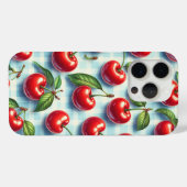 Retro Summer Cherry Phone Case Vibrant Red Cherrie Case-Mate iPhoneケース (裏面 (横))