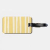 Retro Summer Chic Yellow Stripes Monogram ラゲッジタグ (裏面横)
