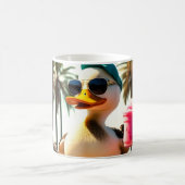 Retro Summer Funny Roller Duck コーヒーマグカップ (中央)