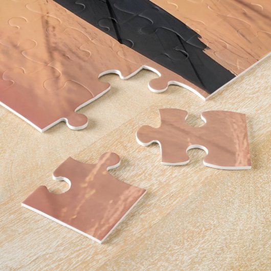 Retro Summer Funny Roller Duck  ジグソーパズル (側面)