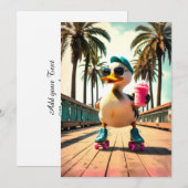 Retro Summer Funny Roller Duck  案内状 (正面/裏面)