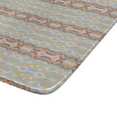 Retro Summer Geometric Color Block Pattern Design カッティングボード (角)