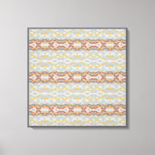 Retro Summer Geometric Color Block Pattern Design キャンバスプリント (正面)