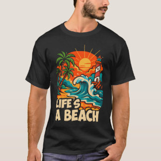 Retro Summer ‘life is a beach” Shirt Tシャツ