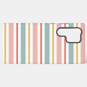 Retro Summer Pastel Striped Pink Mint And Mustard Samsung Galaxyケース (裏面横)