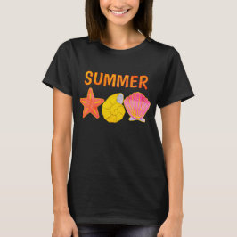 Retro Summer Seashells  Tシャツ