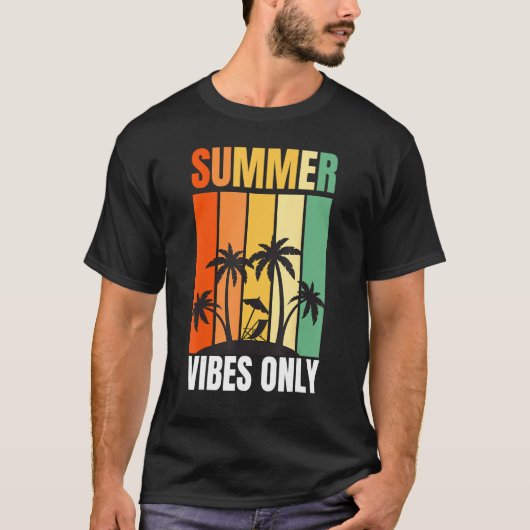 Retro Summer Vibes Vintage Rays Beachy Vibes Tシャツ (正面)