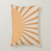 Retro Sun Burst Sunset アクセントクッション (正面(垂直))