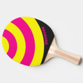 Retro Sun Glow Circle Stripe with Name 卓球ラケット (横)