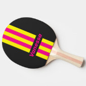 Retro Sun Glow Pin Stripes with Name 卓球ラケット (横)