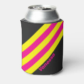 Retro Sun Glow Stripes with Name 缶クーラー (缶裏面)