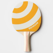 Retro Sun Kissed Three Circle Stripe with Name 卓球ラケット (裏面)