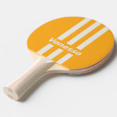 Retro Sun Kissed Three Pin Stripes with Name 卓球ラケット (正面アングル)