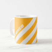 Retro Sun Kissed Three Stripes with Name コーヒーマグカップ (正面左)