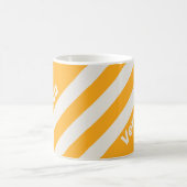 Retro Sun Kissed Three Stripes with Name コーヒーマグカップ (中央)