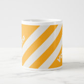 Retro Sun Kissed Three Stripes with Name ジャンボコーヒーマグカップ (正面)