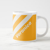 Retro Sun Kissed Three Stripes with Name ジャンボコーヒーマグカップ (右)