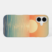Retro Sun Over the Ocean iPhone 16ケース (裏面横)