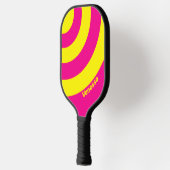 Retro Sun Soaked Three Circle Stripe with Name ピックルボールラケット (左)