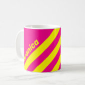 Retro Sun Soaked Three Stripes with Name コーヒーマグカップ (正面左)