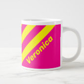 Retro Sun Soaked Three Stripes with Name ジャンボコーヒーマグカップ (右)