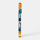 Retro Sun & Waves iPhone 16ケース (右側面)