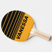 Retro Sunflower Buzz Horizon Striping with Name 卓球ラケット (横)