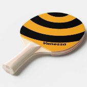 Retro Sunflower Buzz Three Circle Stripe with Name 卓球ラケット (正面アングル)