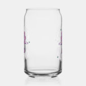 Retro Sunflower Cartoon Quote Pink ガラス缶 (左)