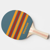 Retro Sunrise on Slate Across Striping with Name 卓球ラケット (横)