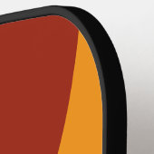 Retro Sunrise on Slate Circle Stripe with Name  ピックルボールラケット (左詳細)