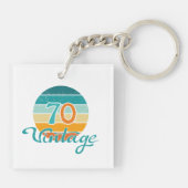 Retro Sunset 70 Vintage Distressed キーホルダー (裏面)