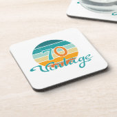 Retro Sunset 70 Vintage Distressed コースター (左側)