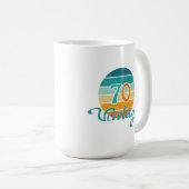 Retro Sunset 70 Vintage Distressed コーヒーマグカップ (正面右)