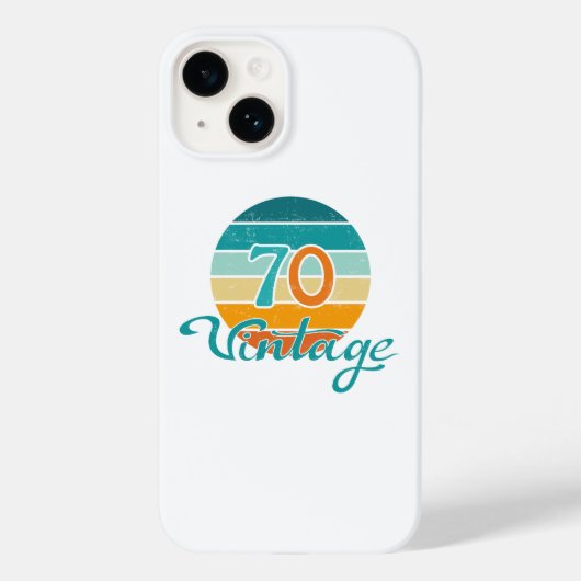 Retro Sunset 70 Vintage Distressed Case-Mate iPhoneケース (裏面)