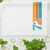 Retro Sunset 72 キッチンタオル (折り畳み)