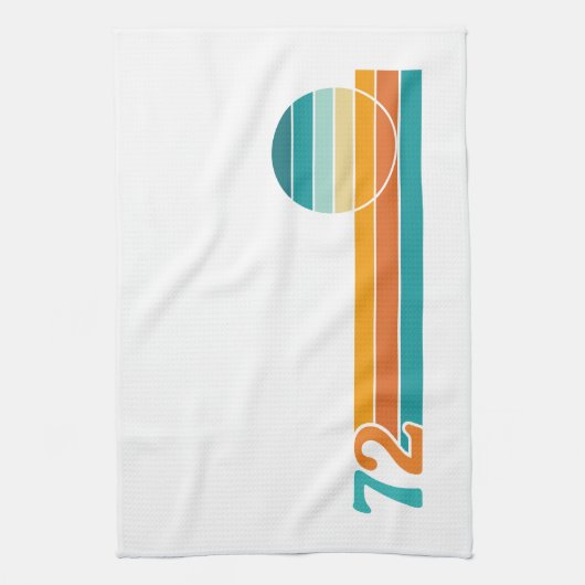 Retro Sunset 72 キッチンタオル (縦)