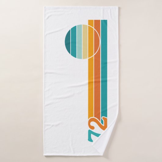 Retro Sunset 72 バスタオル (バスタオル)