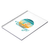 Retro Sunset 72 Vintage Distressed ノートブック (左側)