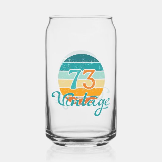 Retro Sunset 73 Vintage Distressed ガラス缶 (裏面)