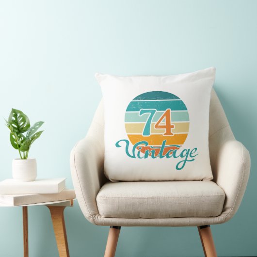 Retro Sunset 74 Vintage Distressed クッション (椅子)