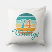 Retro Sunset 74 Vintage Distressed クッション (正面)