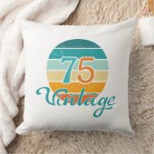 Retro Sunset 75 Vintage Distressed クッション (ブランケット)