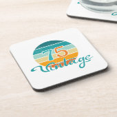 Retro Sunset 75 Vintage Distressed コースター (左側)