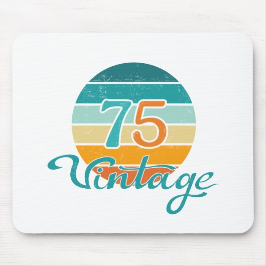 Retro Sunset 75 Vintage Distressed マウスパッド (正面)