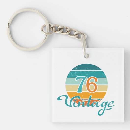 Retro Sunset 76 Vintage Distressed キーホルダー (正面)