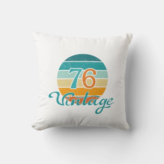 Retro Sunset 76 Vintage Distressed クッション (正面)